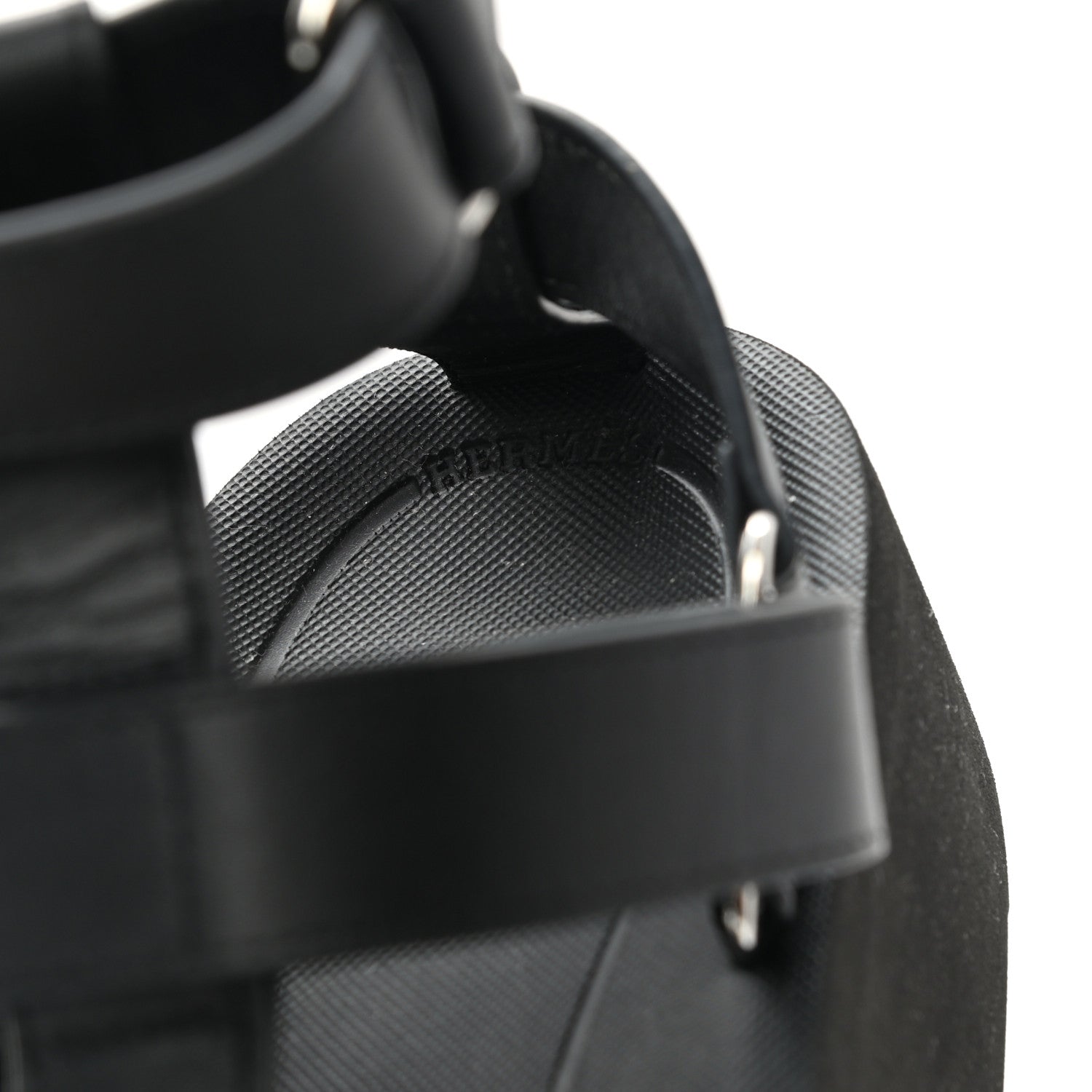 Hermes Calfskin Womens Enid Sandals 36 Black 8 of 9