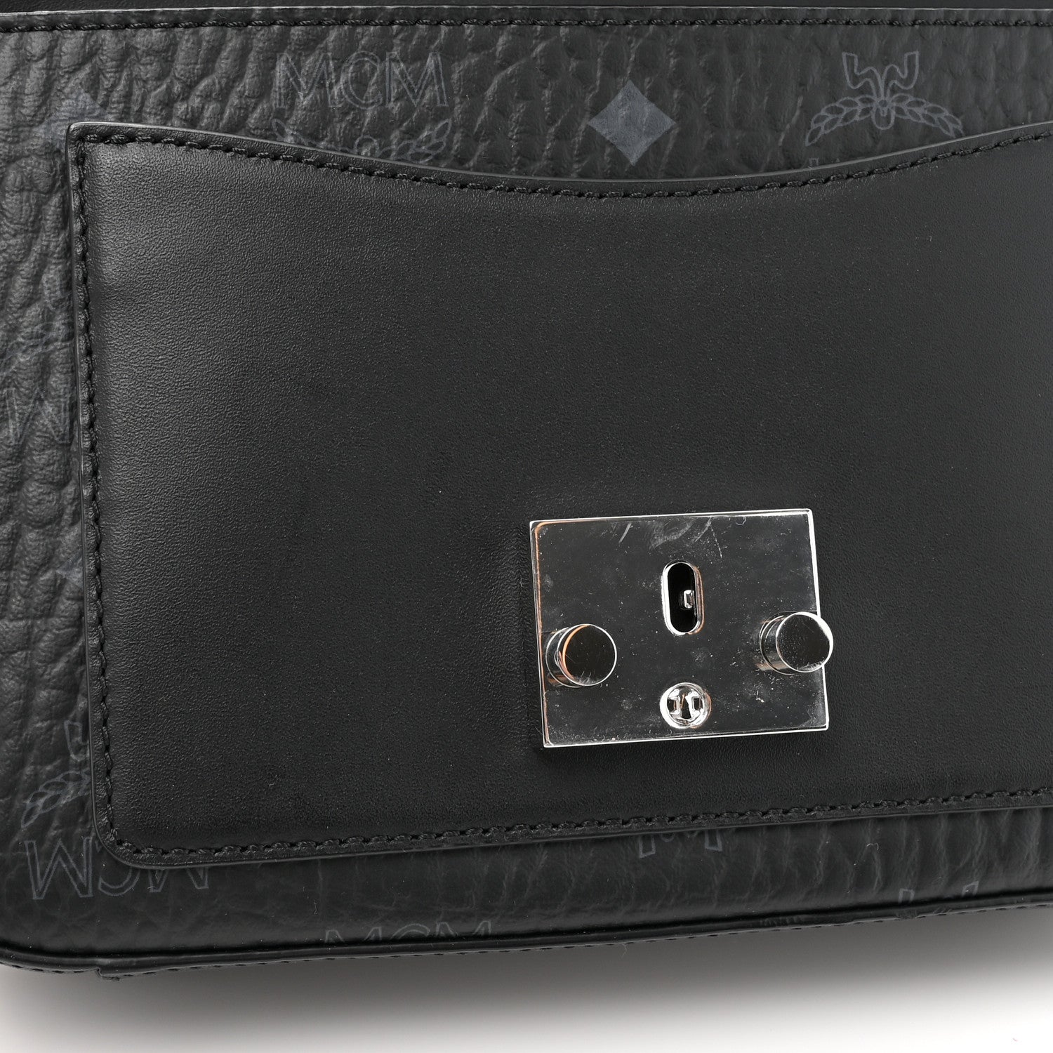 MCM Visetos Small Millie Crossbody Belt Bag Black 12 of 12