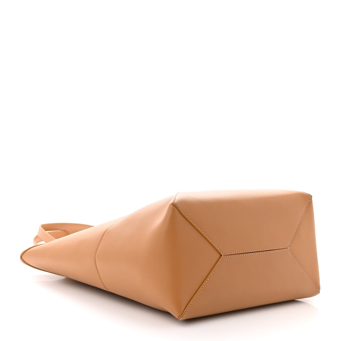 Shiny Calfskin Medium Puzzle Fold Tote Warm Desert