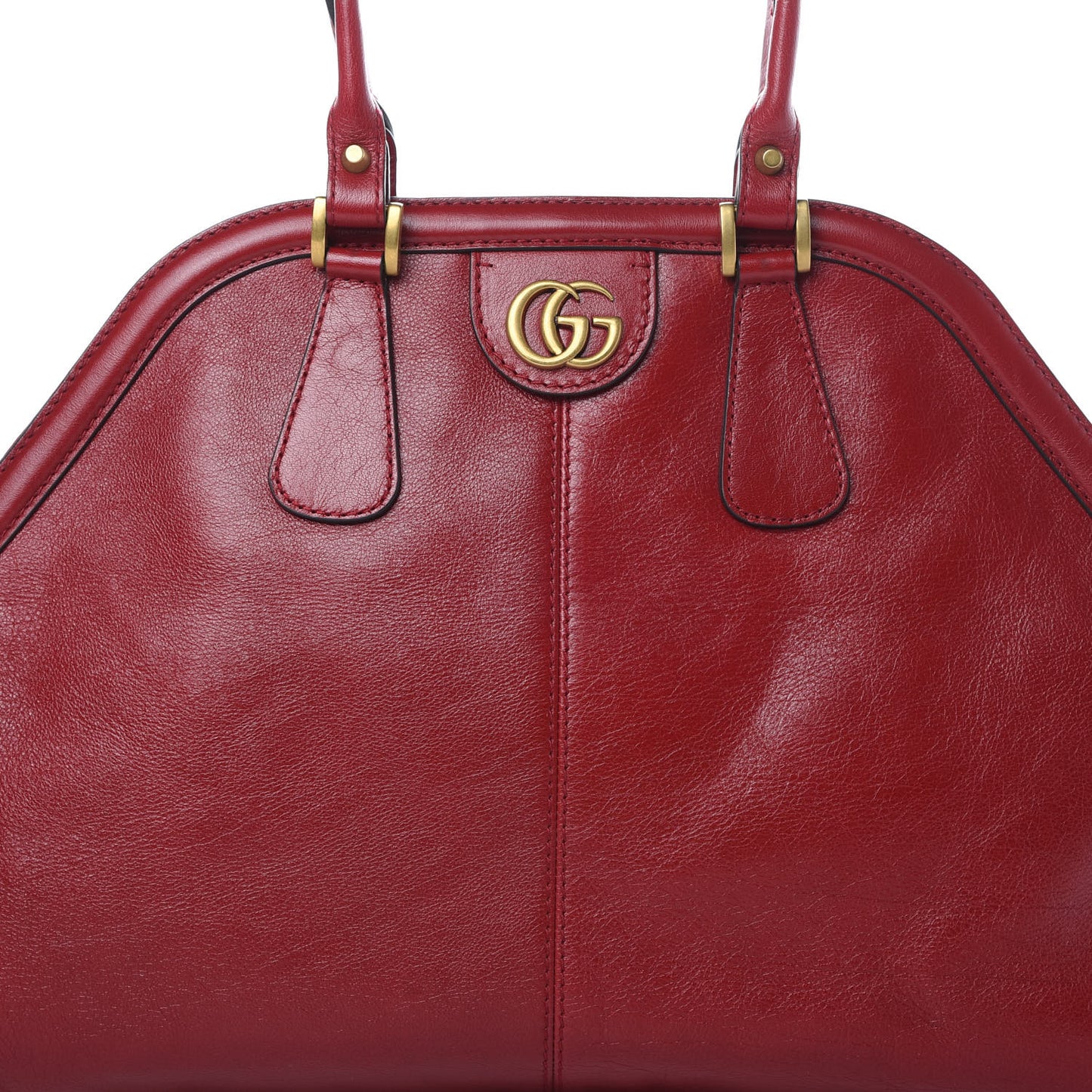 Calfskin Large Re(Belle) Top Handle Bag Red