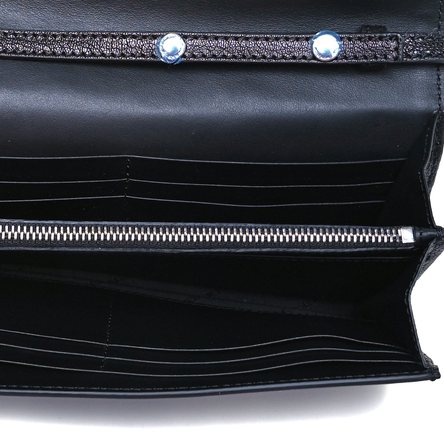 Canvas Tartan Check Mix Henley Wallet on Chain Blue Multicolor