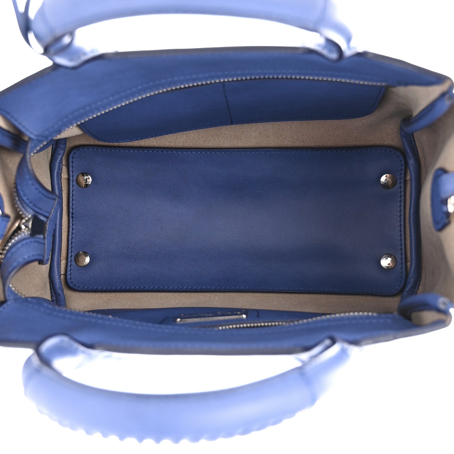 Calfskin Double Handle Small Nolita Satchel Blue