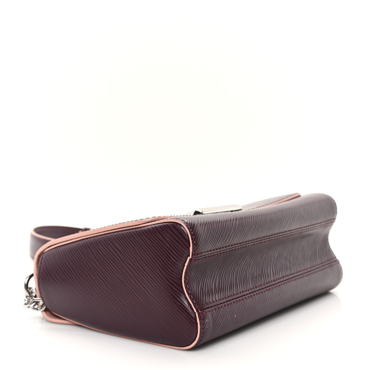 Epi Twist Shoulder Bag MM Prune Rose Poudre