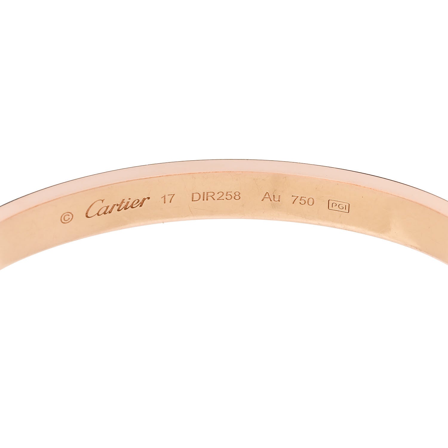 Cartier 18K Pink Gold LOVE Bracelet 17 6 of 6