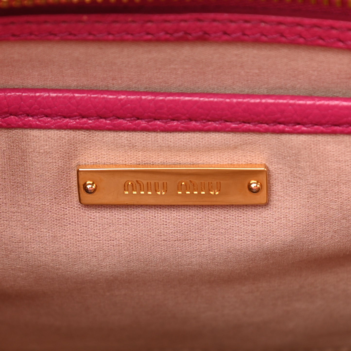 Goatskin Madras Bi-Color Bowling Bag Rosa Peonia