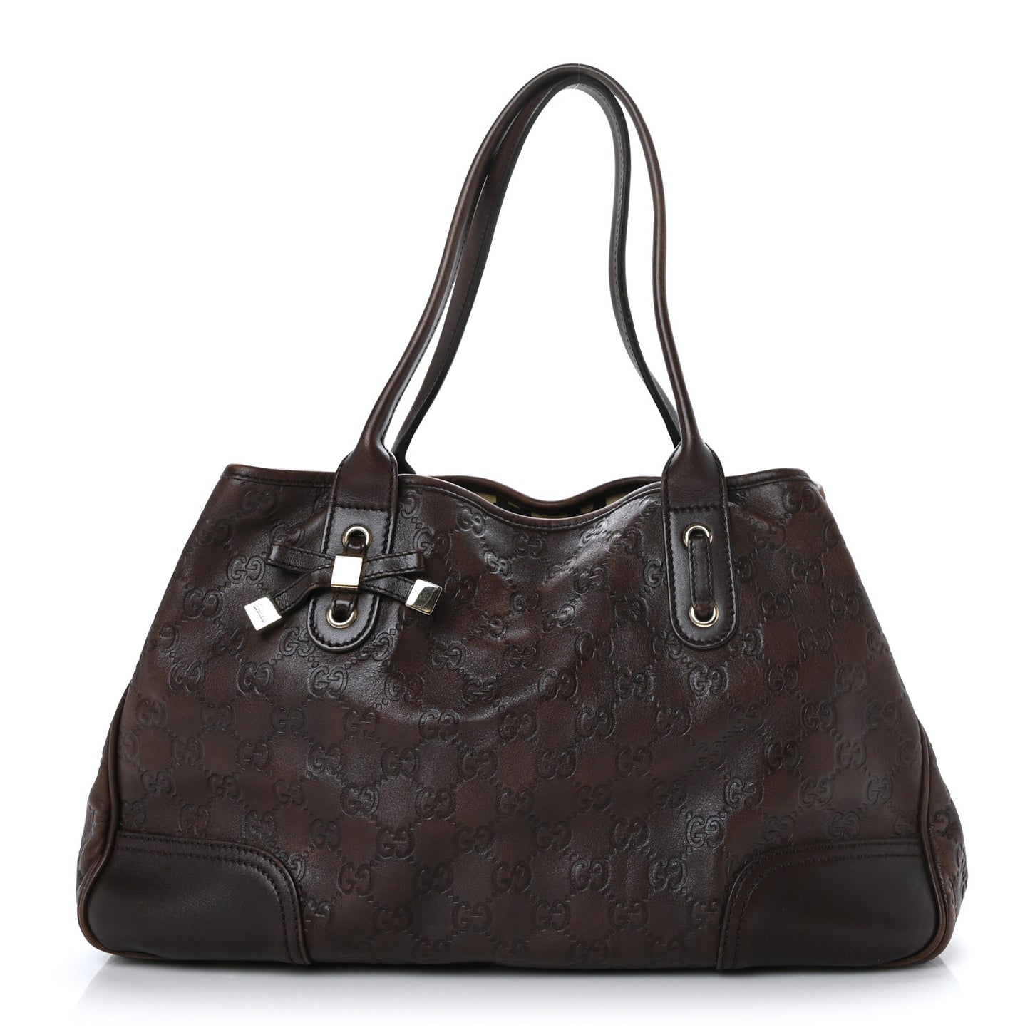 Guccissima Medium Princy Tote Dark Brown