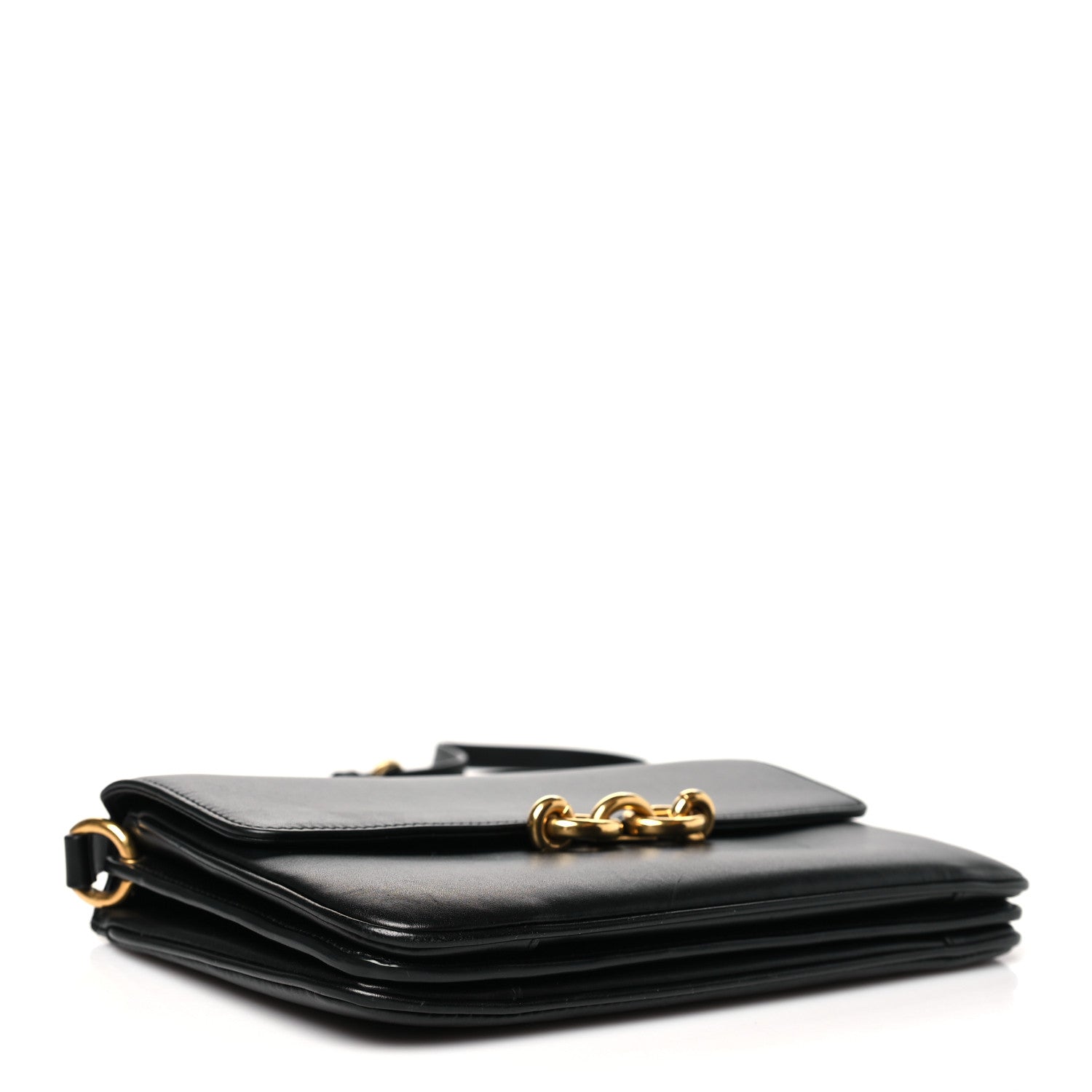 Saint Laurent Smooth Calfskin Le Maillon Satchel Black 4 of 11
