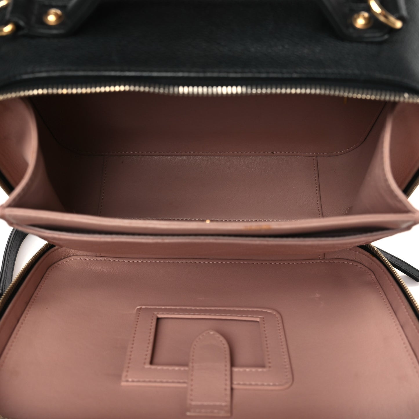 Caviar Quilted Large CC Filigree Vanity Case Black