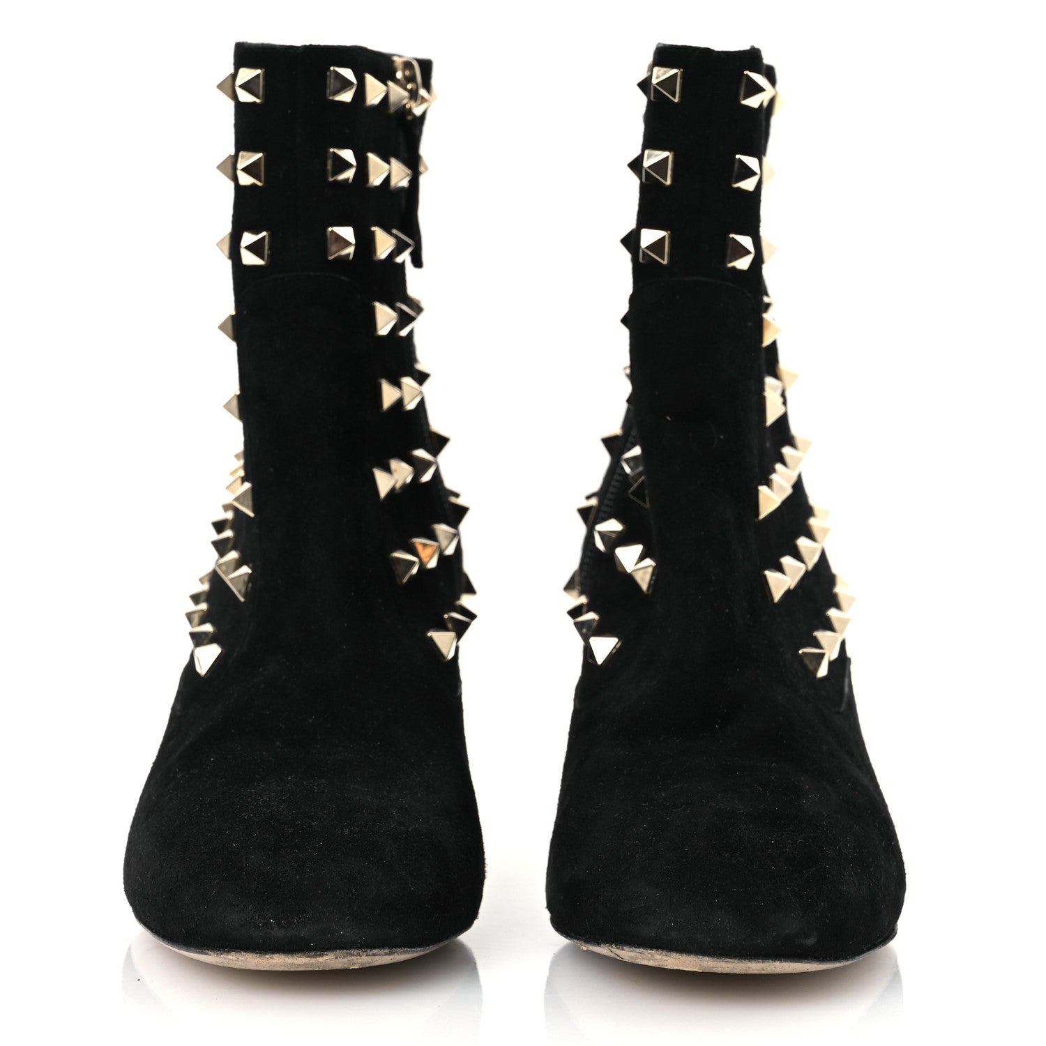 Valentino Garavani Suede Rockstud 100 Ankle Boots 38 Black 3 of 14