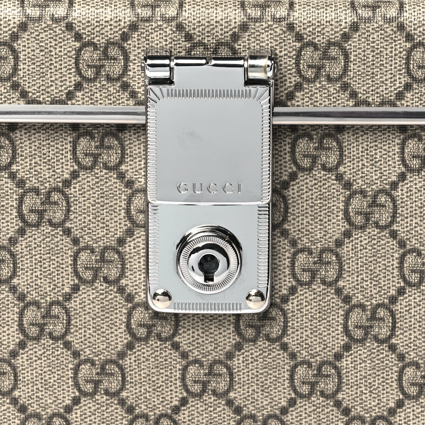 GG Supreme Monogram Globe-Trotter Beauty Case Brown