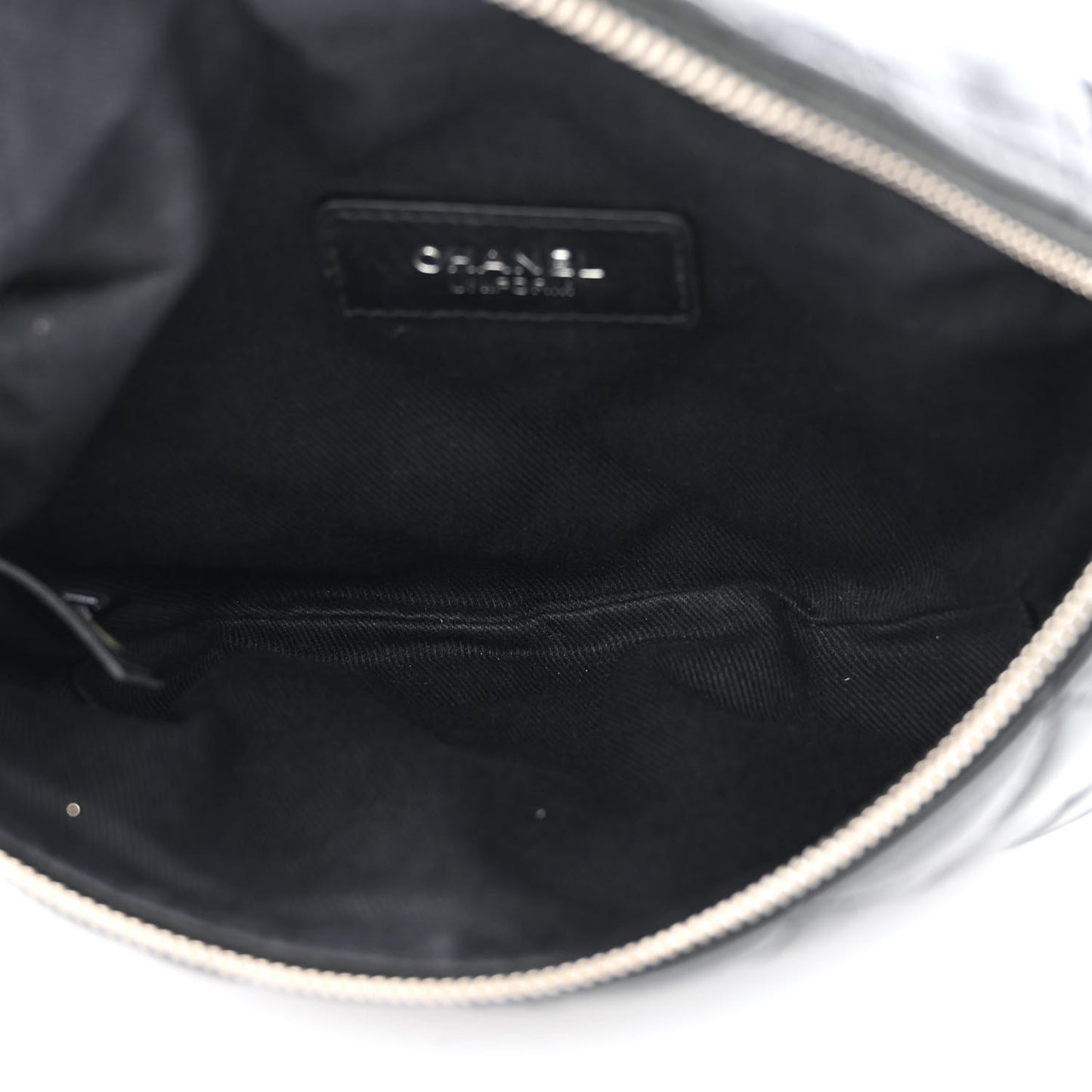 Calfskin Quilted Waist Belt Bag Black