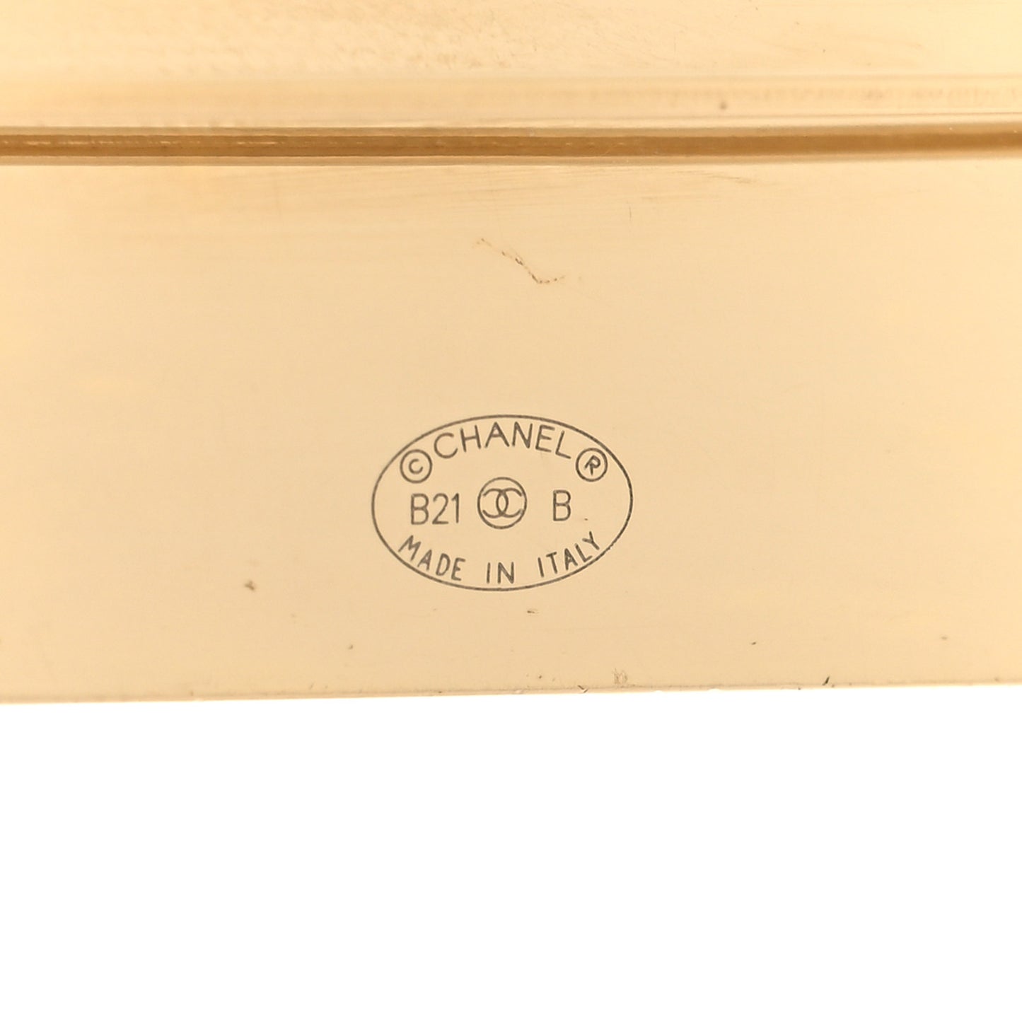 Metal Enamel Logo Brooch Gold