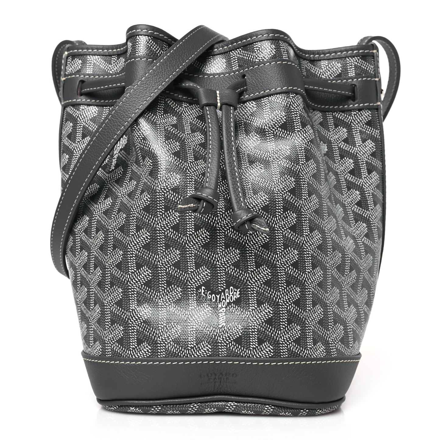 Goyardine Petit Flot Bucket Bag PM Grey