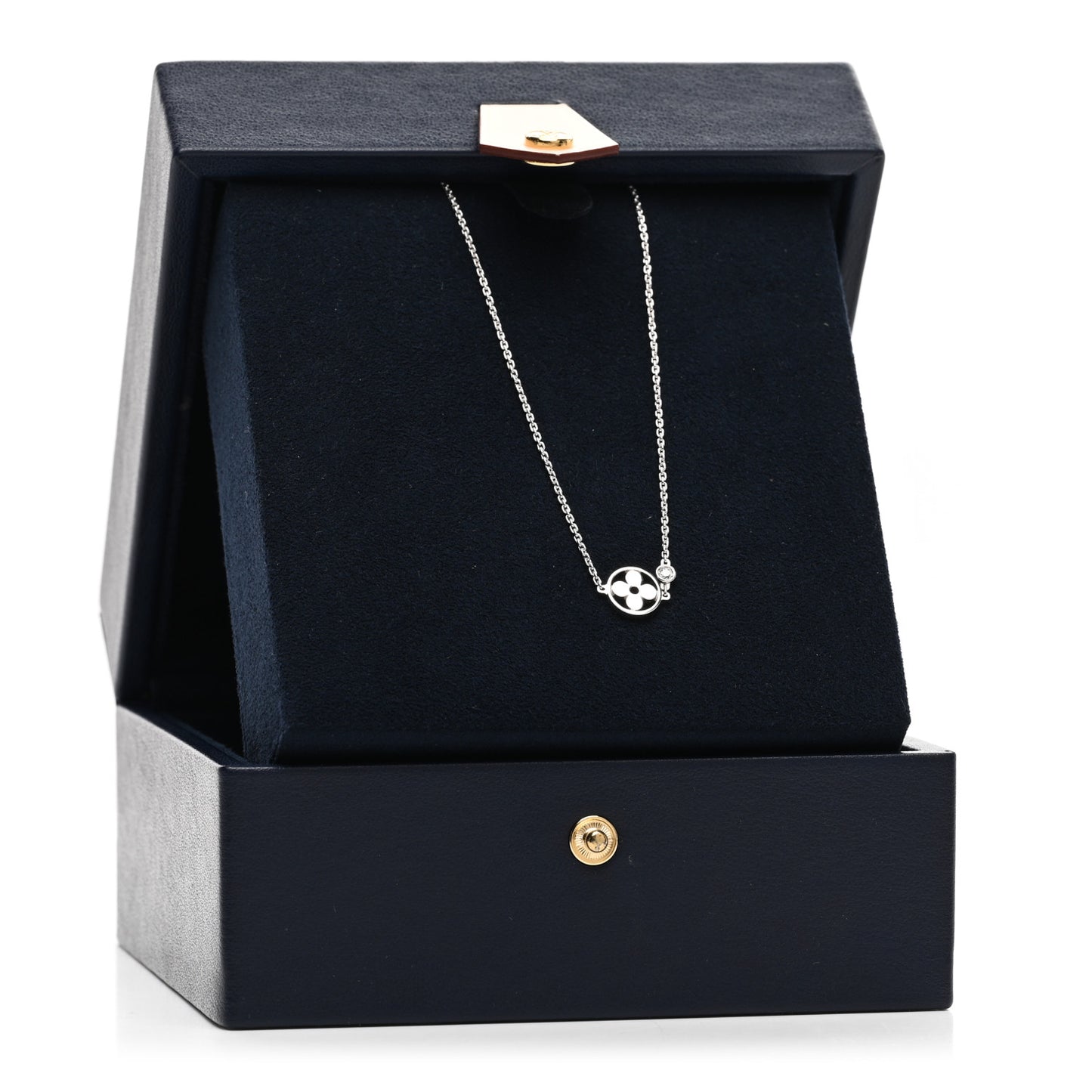18K White Gold Diamond Idylle Blossom Pendant Necklace