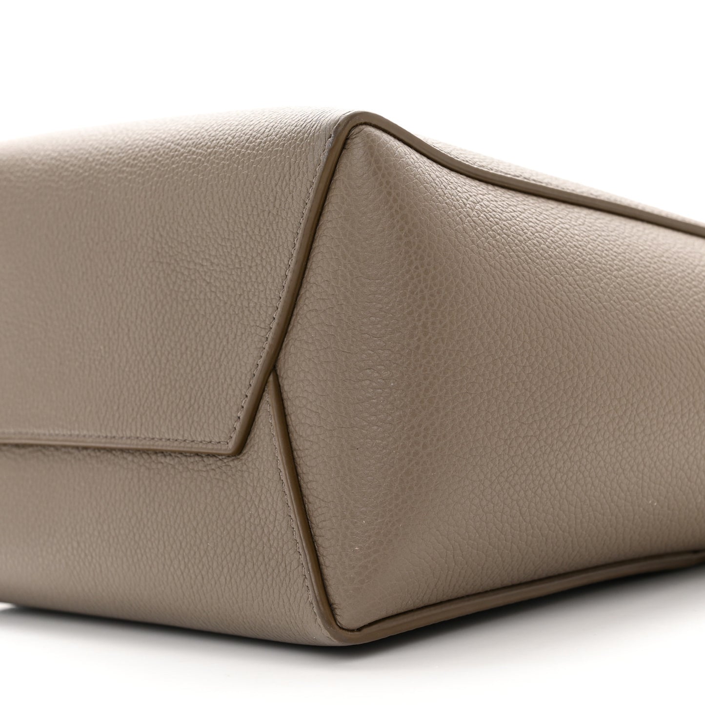 Soft Grained Calfskin Small Sangle Bucket Bag Taupe
