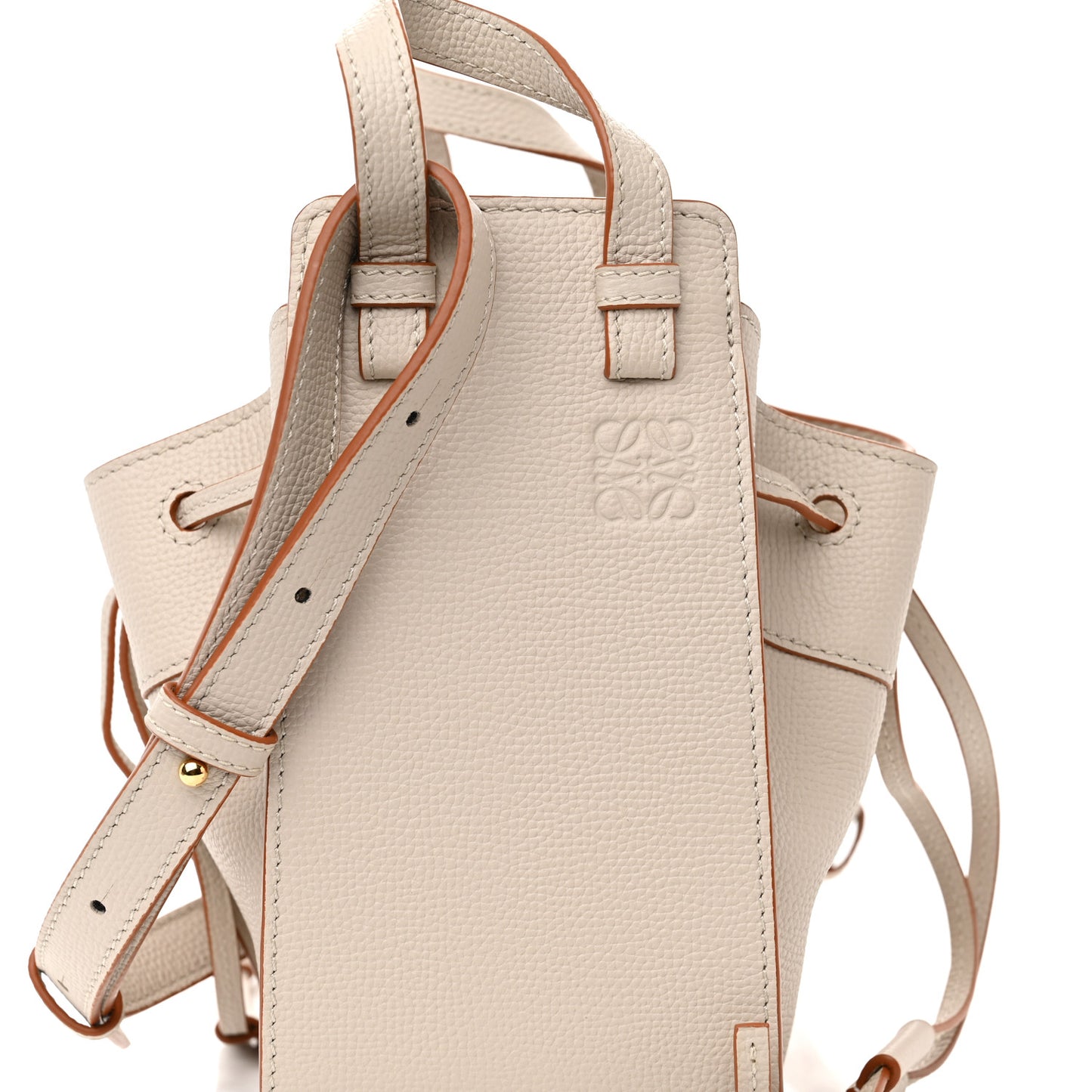 Pebble Grain Calfskin Mini Hammock Shoulder Bag Light Ghost