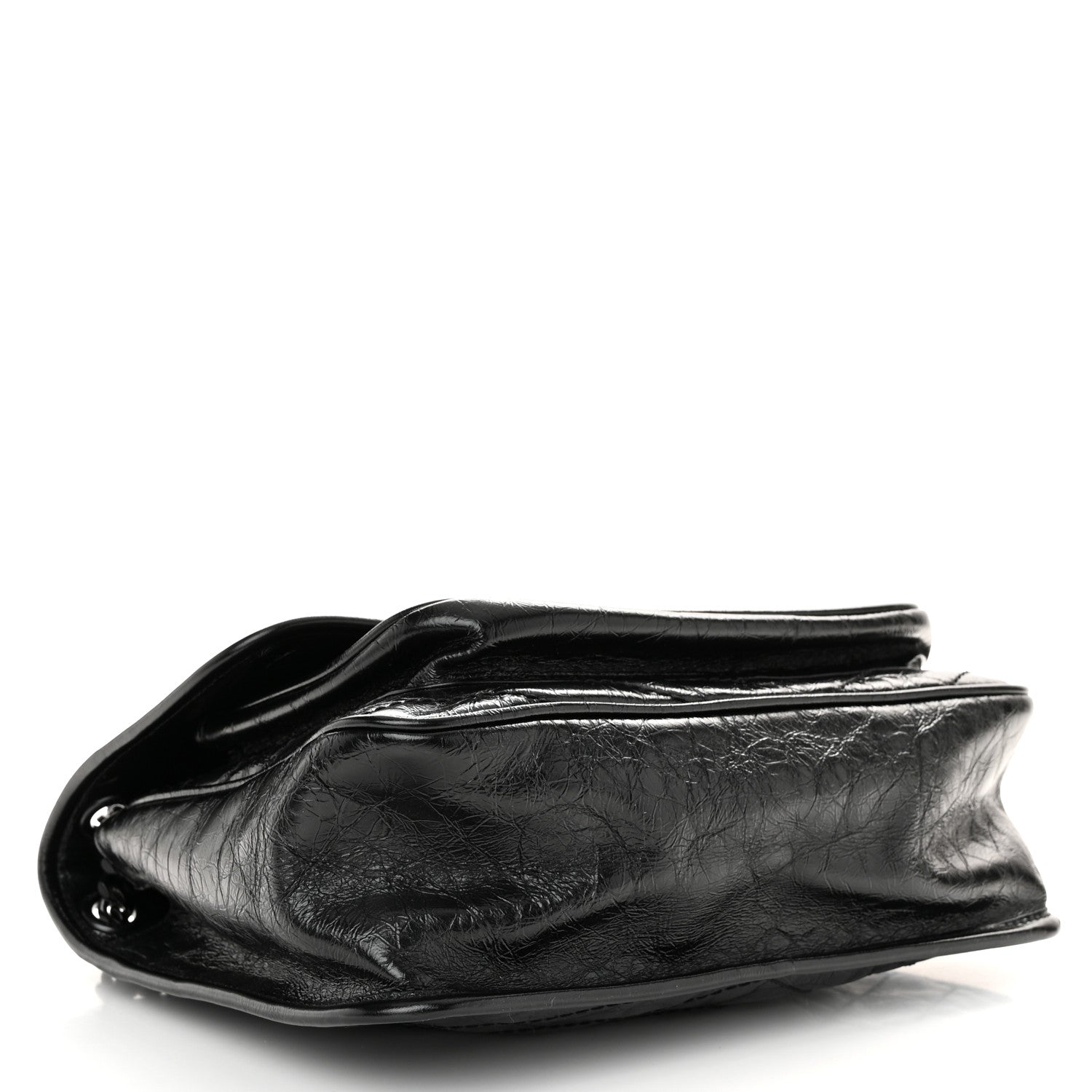 Saint Laurent Crinkled Calfskin Matelasse Monogram Medium Niki Chain Satchel Black 4 of 10