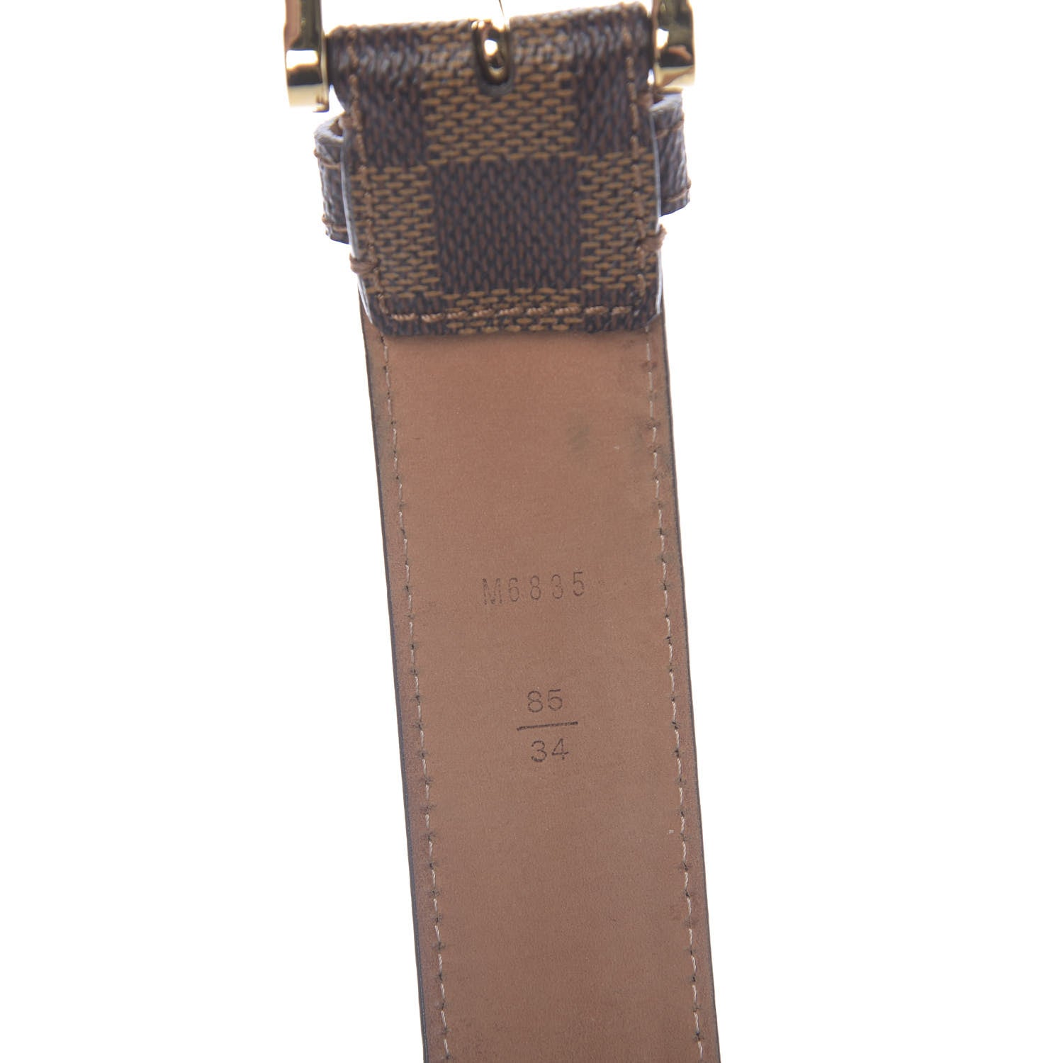 Louis Vuitton Damier Ebene Riveted Belt 85 34 3 of 7