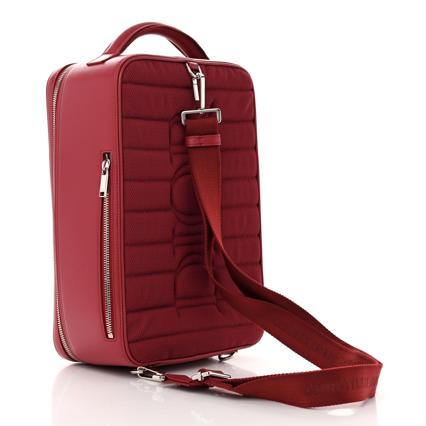 Calfskin Oblique Galaxy Perforated Marsupio World Tour Pelle Sling Red White