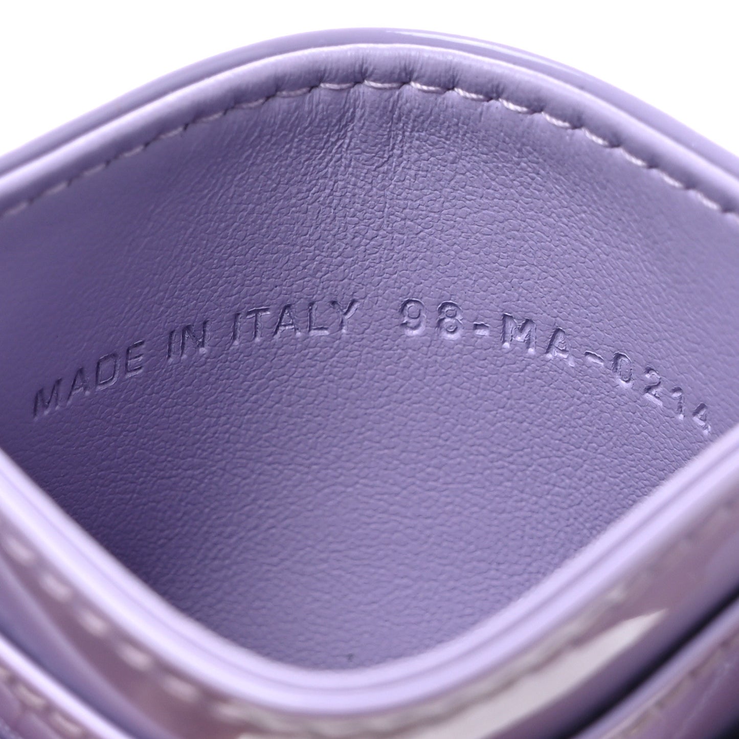 Patent Cannage Lady Dior Five-Slots Card Holder Lilac