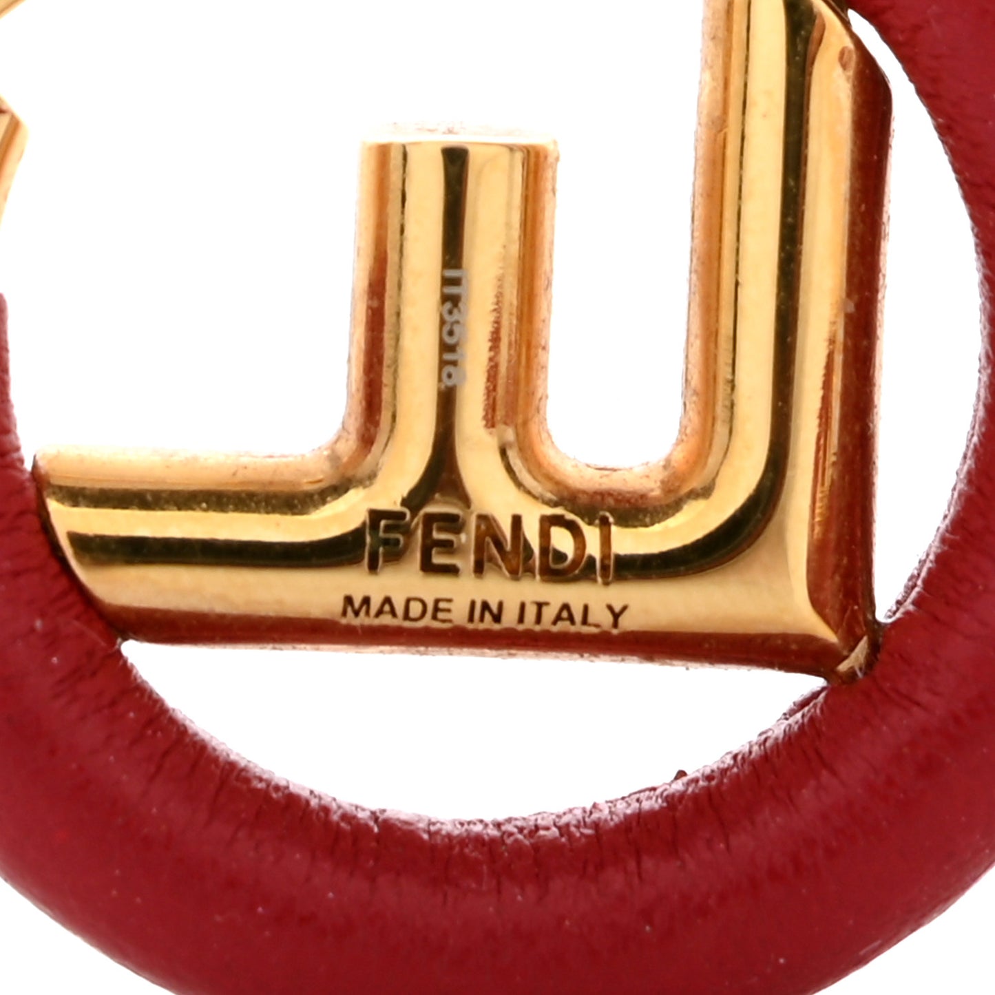 Nappa F is Fendi Hoop Earrings Red