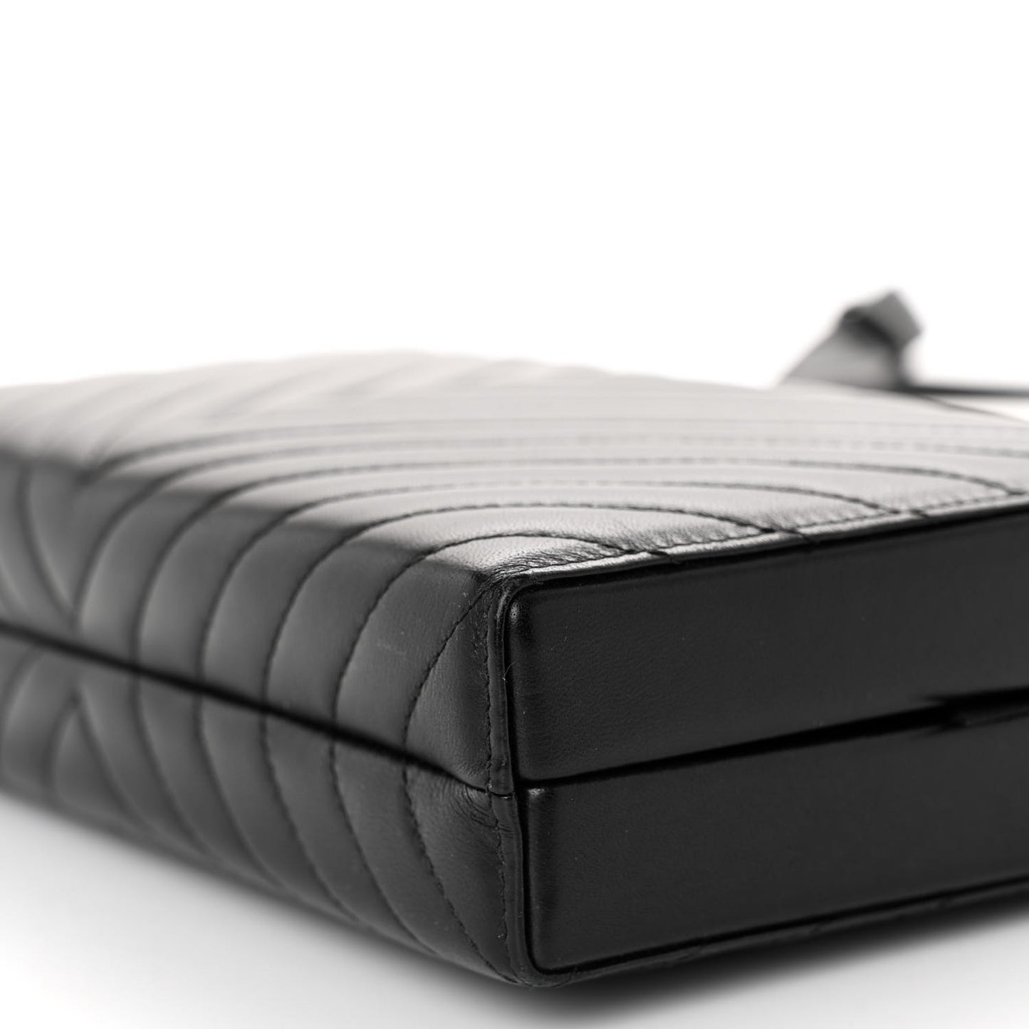 Lambskin Chevron Reissue Quilted Clutch Bag Black