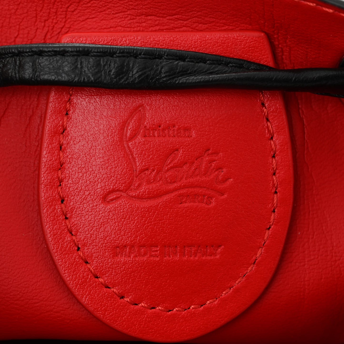 Suede Strass Love Marie Jane Bucket Black Red