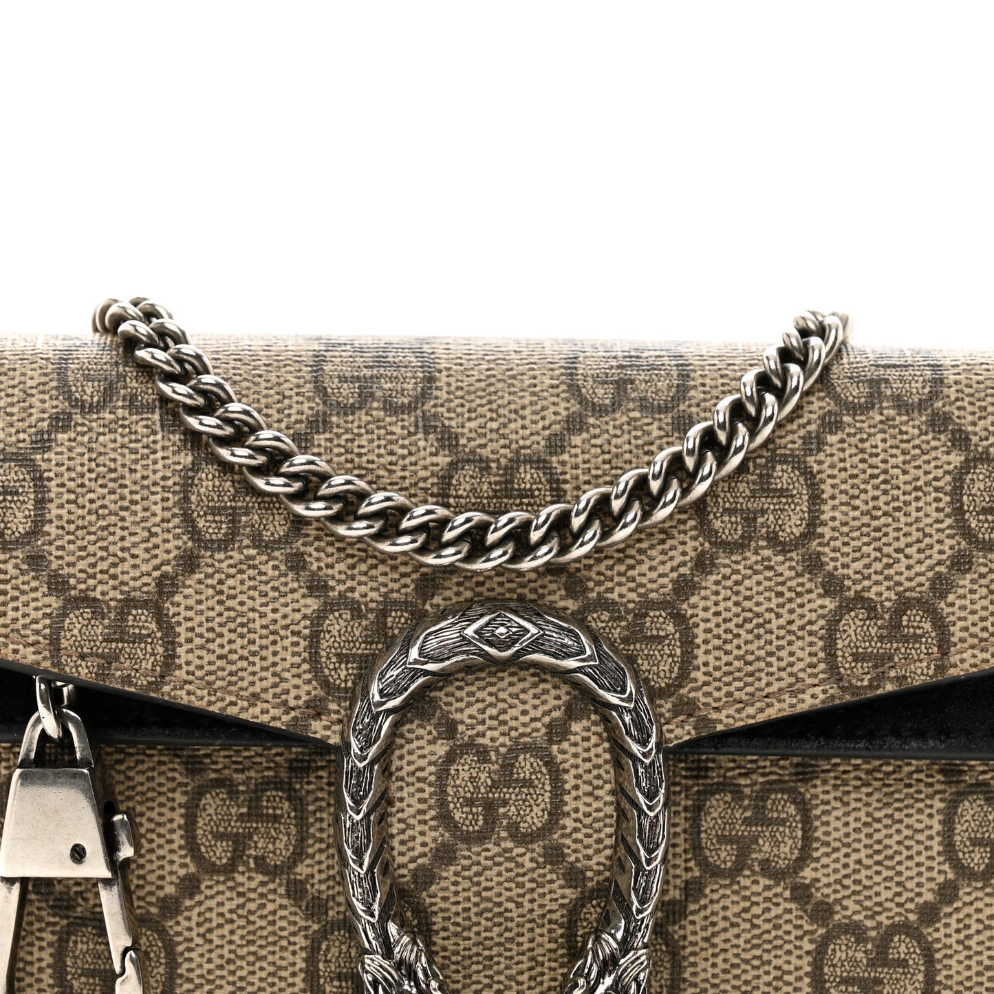 GG Supreme Monogram Super Mini Dionysus Shoulder Bag Black