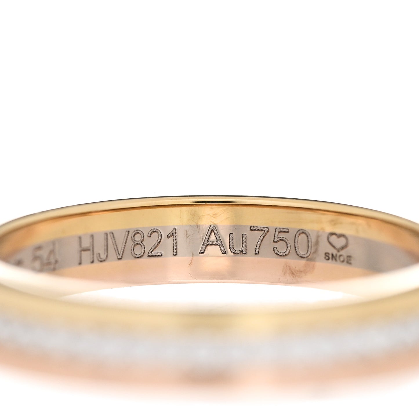 18K White Yellow Pink Gold Diamond 3.5mm Vendome Louis Cartier Wedding Band Ring 54 6.75