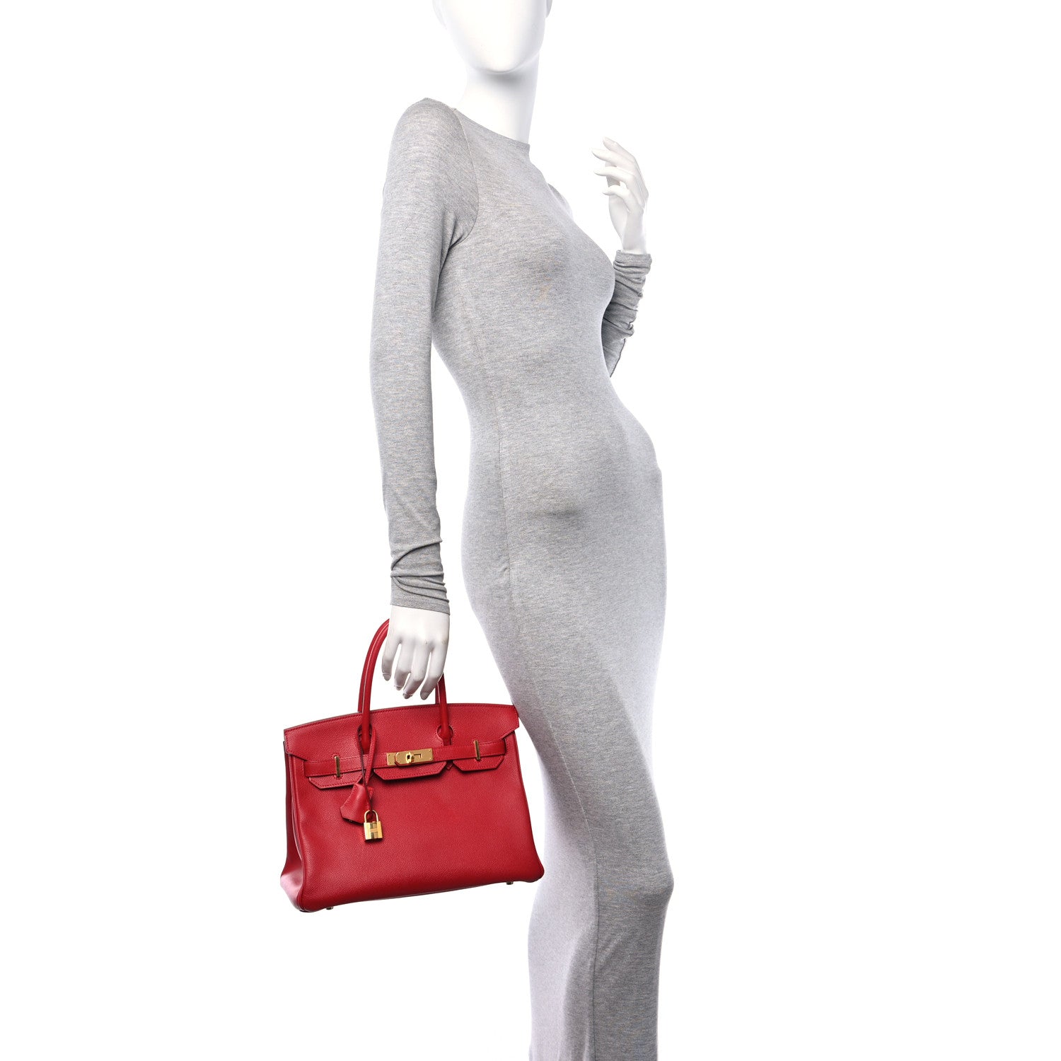 Hermes Epsom Birkin 30 Rouge Casaque 2 of 13