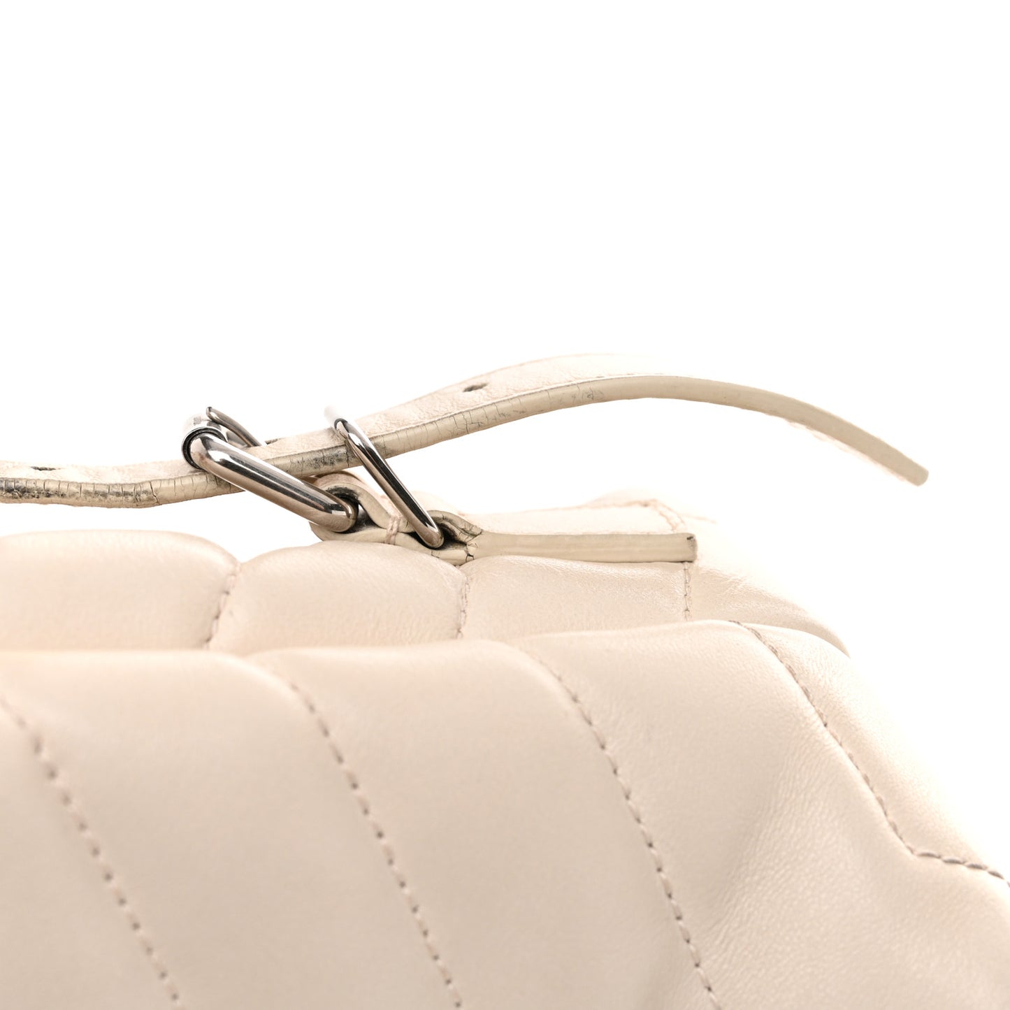Calfskin Y Quilted Monogram Small Loulou Backpack Cream Souffle