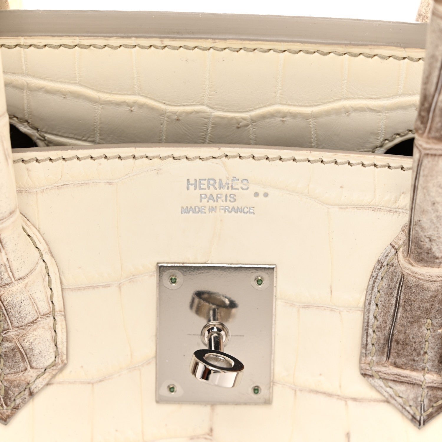 Hermes Matte Niloticus Crocodile Himalaya Birkin 30 Blanc 12 of 56