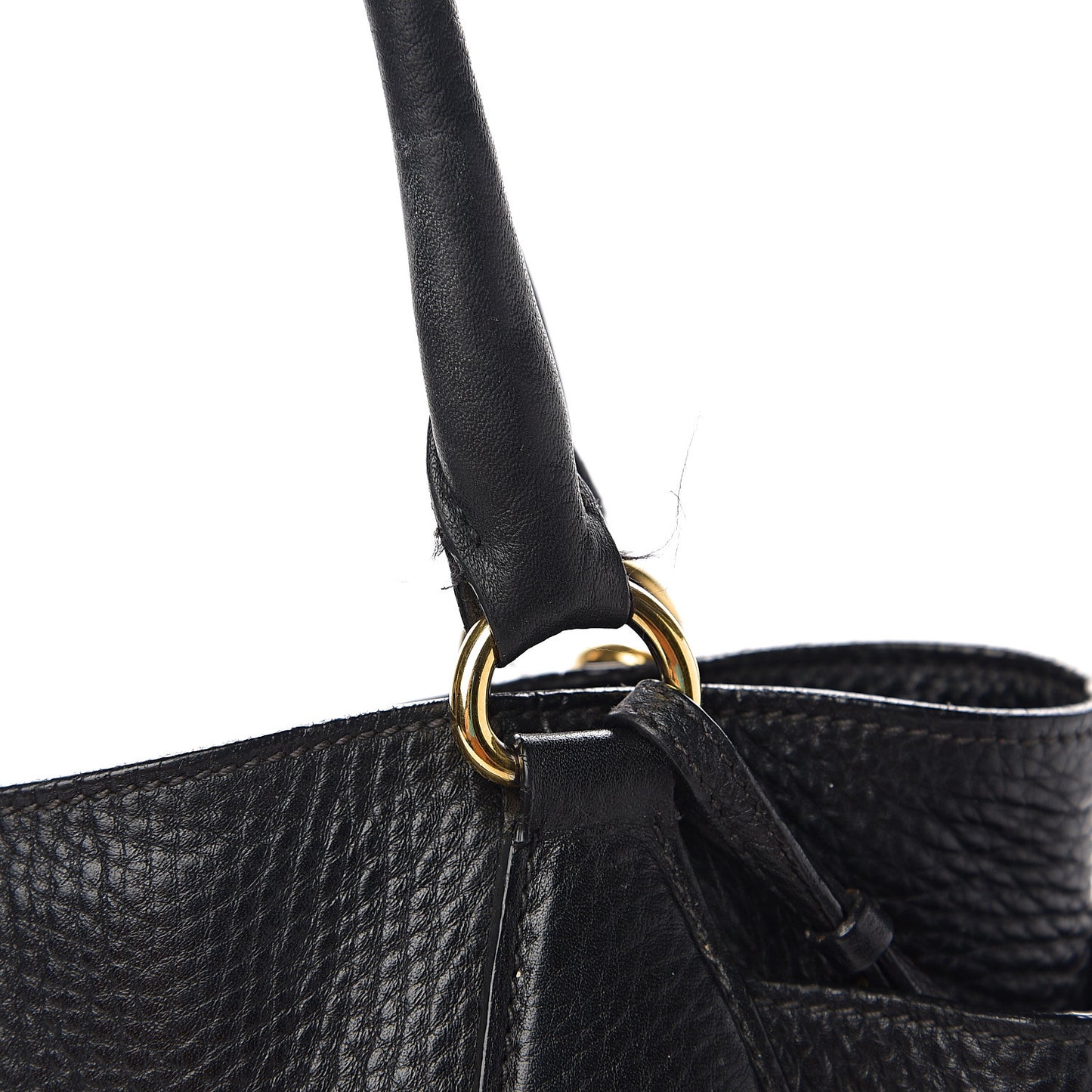 Vitello Daino Side Pocket Tote Black