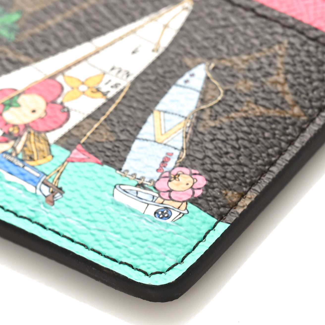 Louis Vuitton Monogram 2023 Christmas Animation Sailing Vivienne Cardholder Dragonfruit Pink 8 of 8