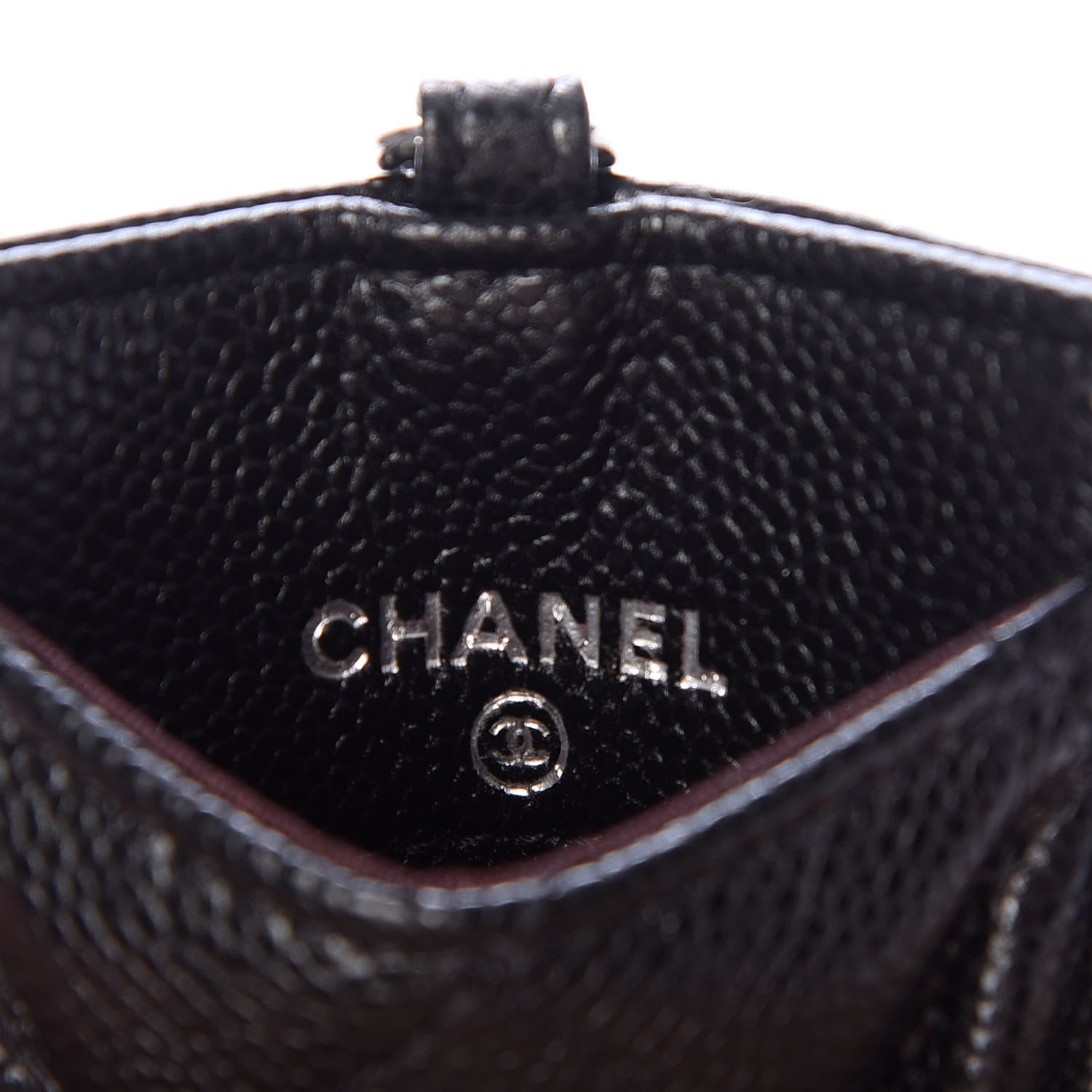 Chanel Caviar Quilted Card Holder On Chain Black 6 of 8