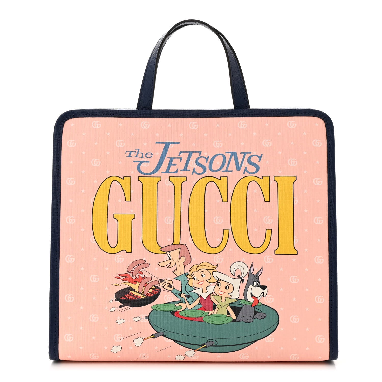 Gucci Coated Canvas The Jetsons Childrens Tote Pink Multicolor