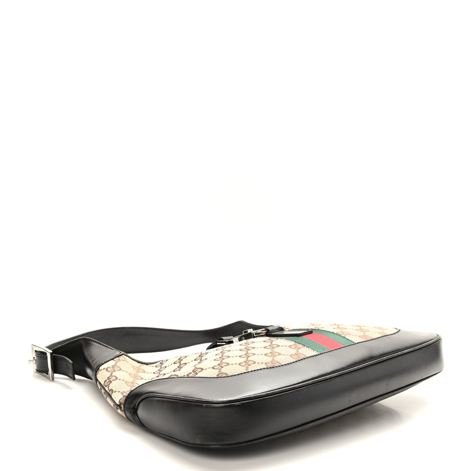 Gucci Monogram Web Jackie O Hobo Dark Brown 4 of 10