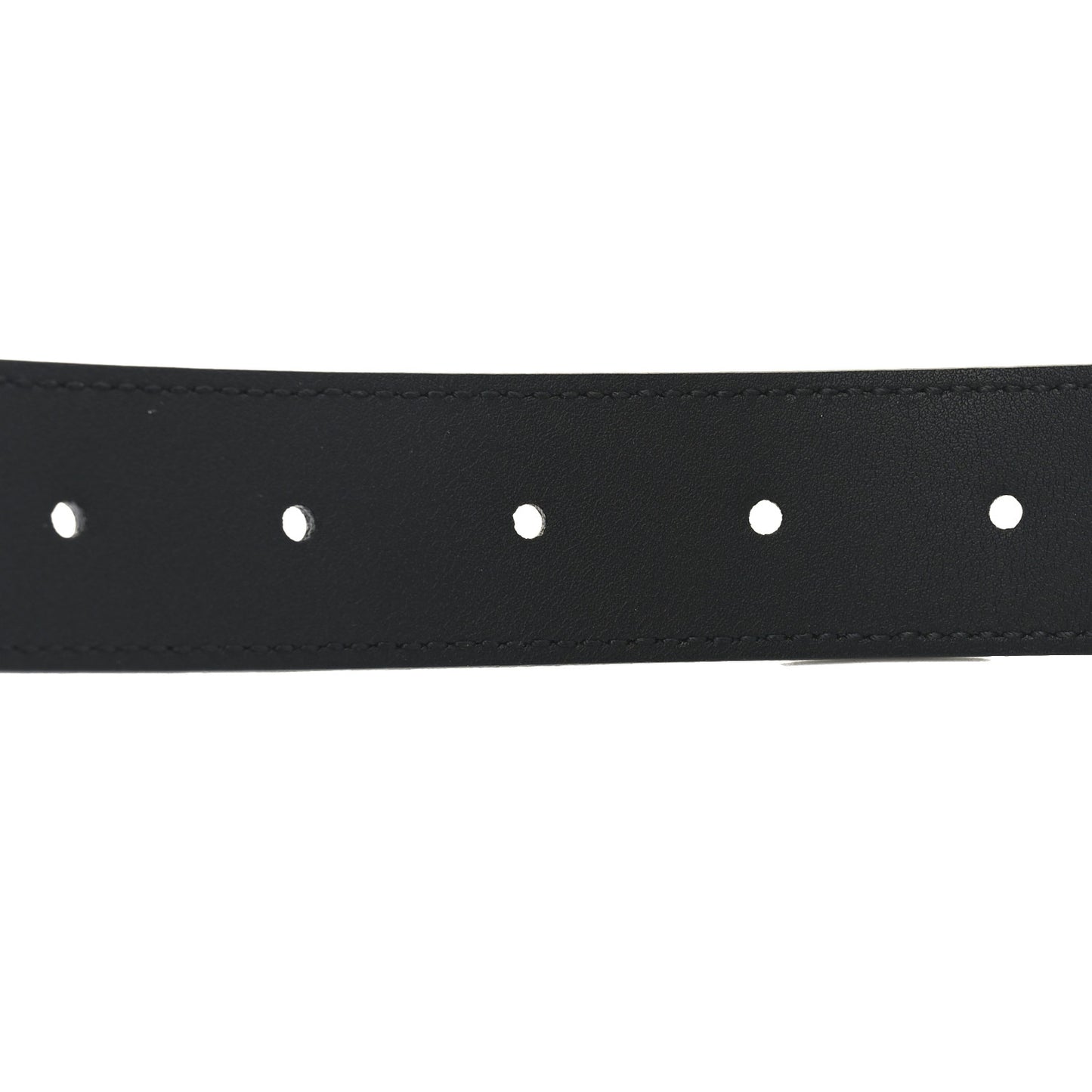 Azalea Calfskin Enamel Monochrome Double G 30mm Belt 105 42 Black