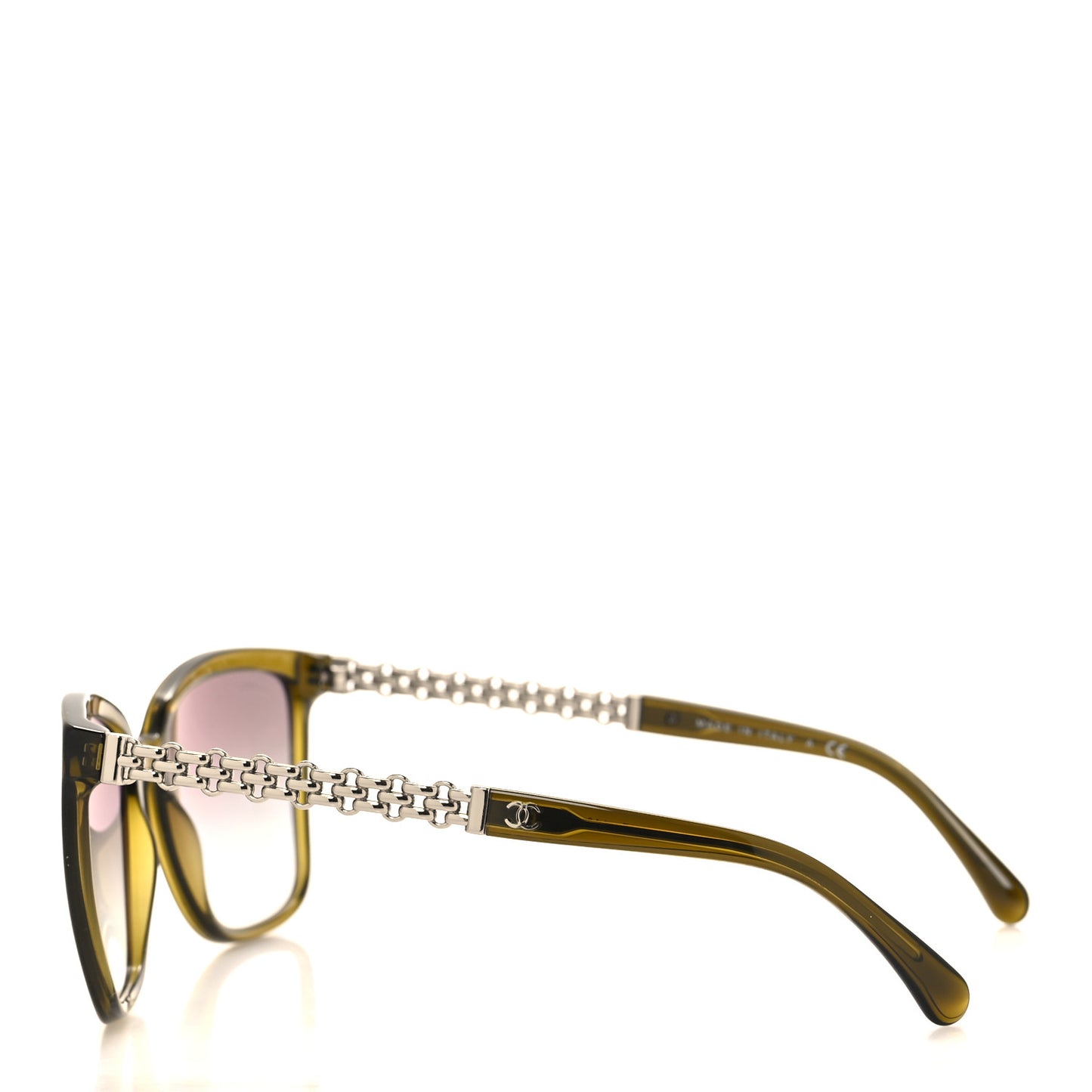 Polarized Square Chain Sunglasses 5325 Green