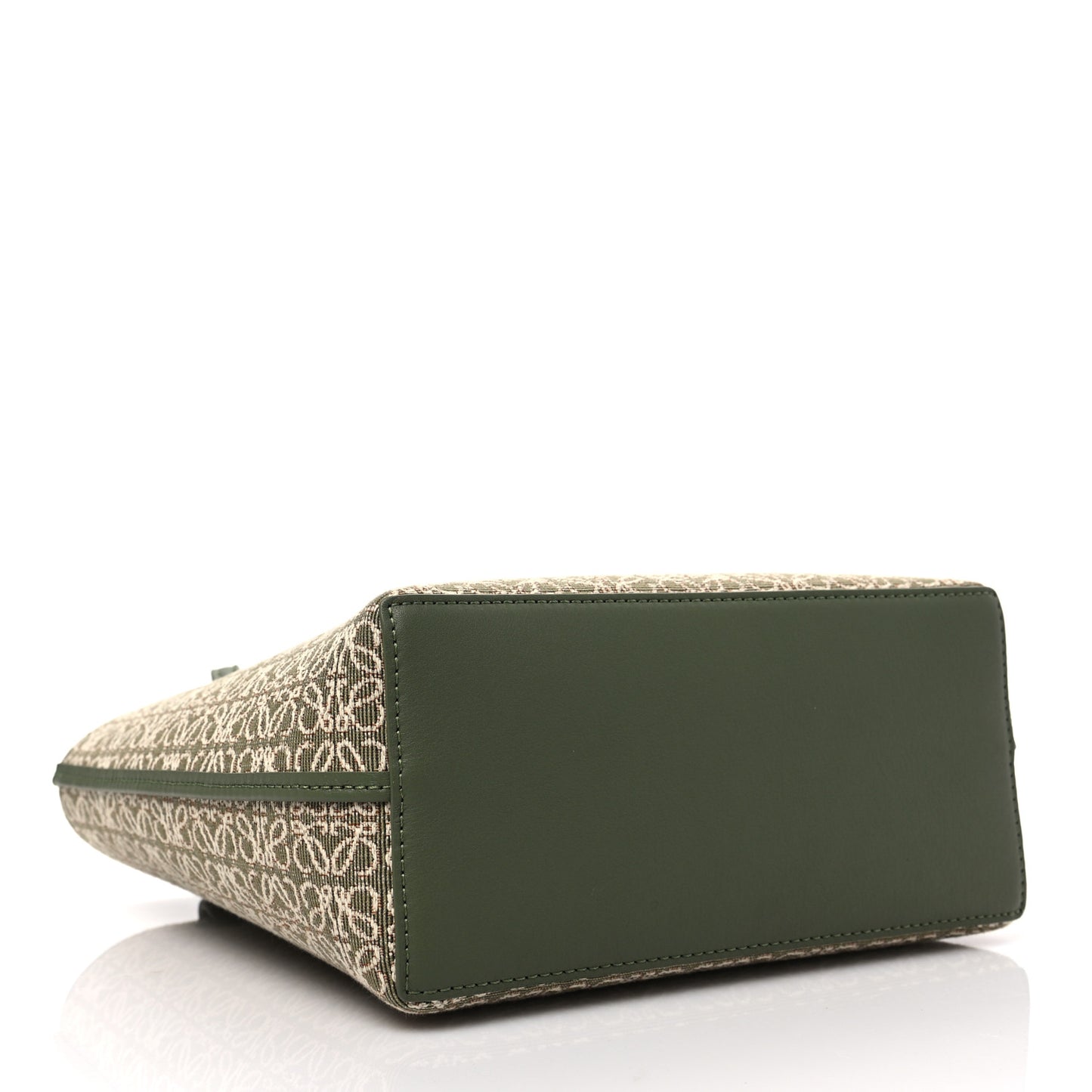 Jacquard Anagram Calfskin Small Square Tote Avocado Green