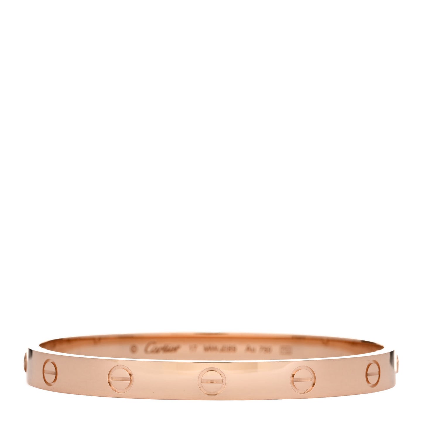18K Pink Gold LOVE Bracelet 17