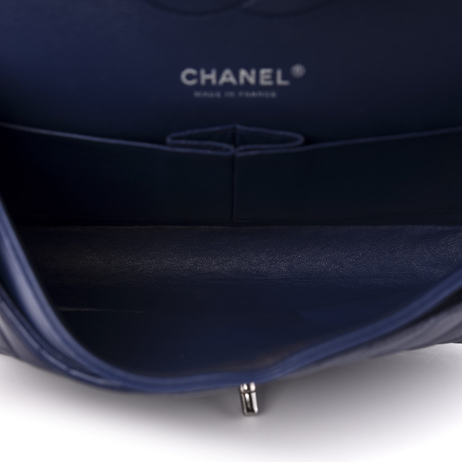 Chanel Lambskin Quilted Medium Double Flap Navy 5 of 10