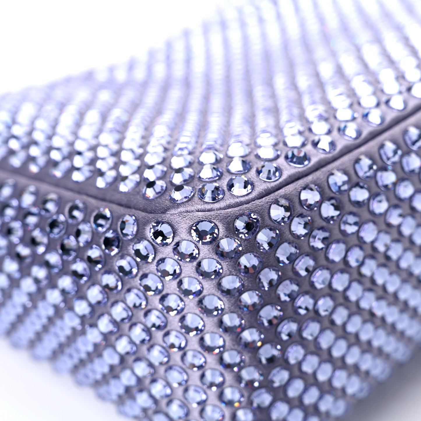 Satin Crystal Mini Re-Edition 2000 Bag Glicine