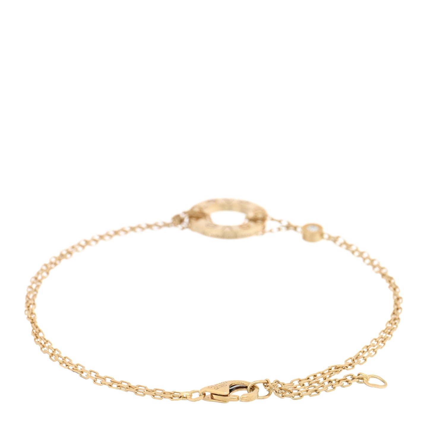 18K Yellow Gold Diamond LOVE Bracelet