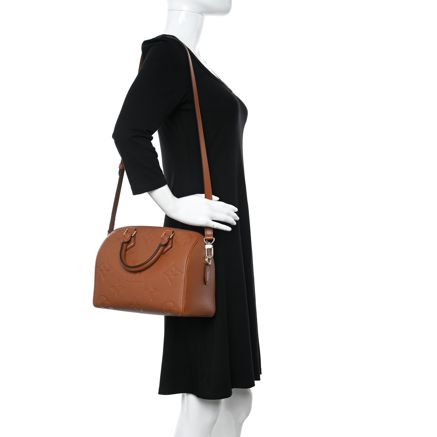 Louis Vuitton Empreinte Monogram Giant Speedy Bandouliere 25 Cognac 2 of 9