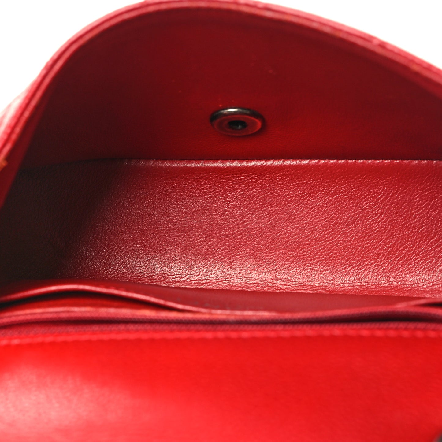 Caviar Quilted Mini Rectangular Flap Red