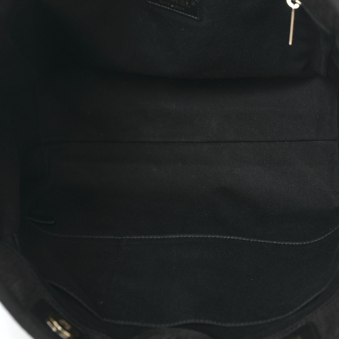 Mixed Fibers Calfskin Small Deauville Tote Black