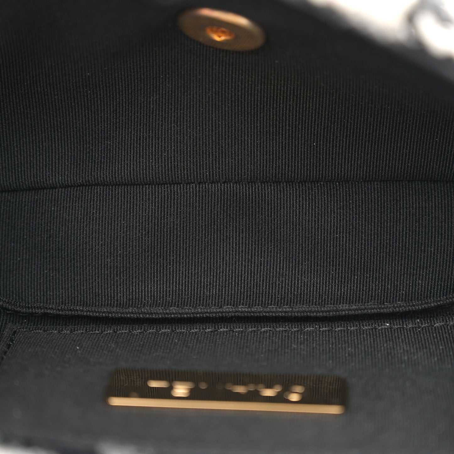 Tweed Quilted Chanel 19 Waist Bag Black Ecru White