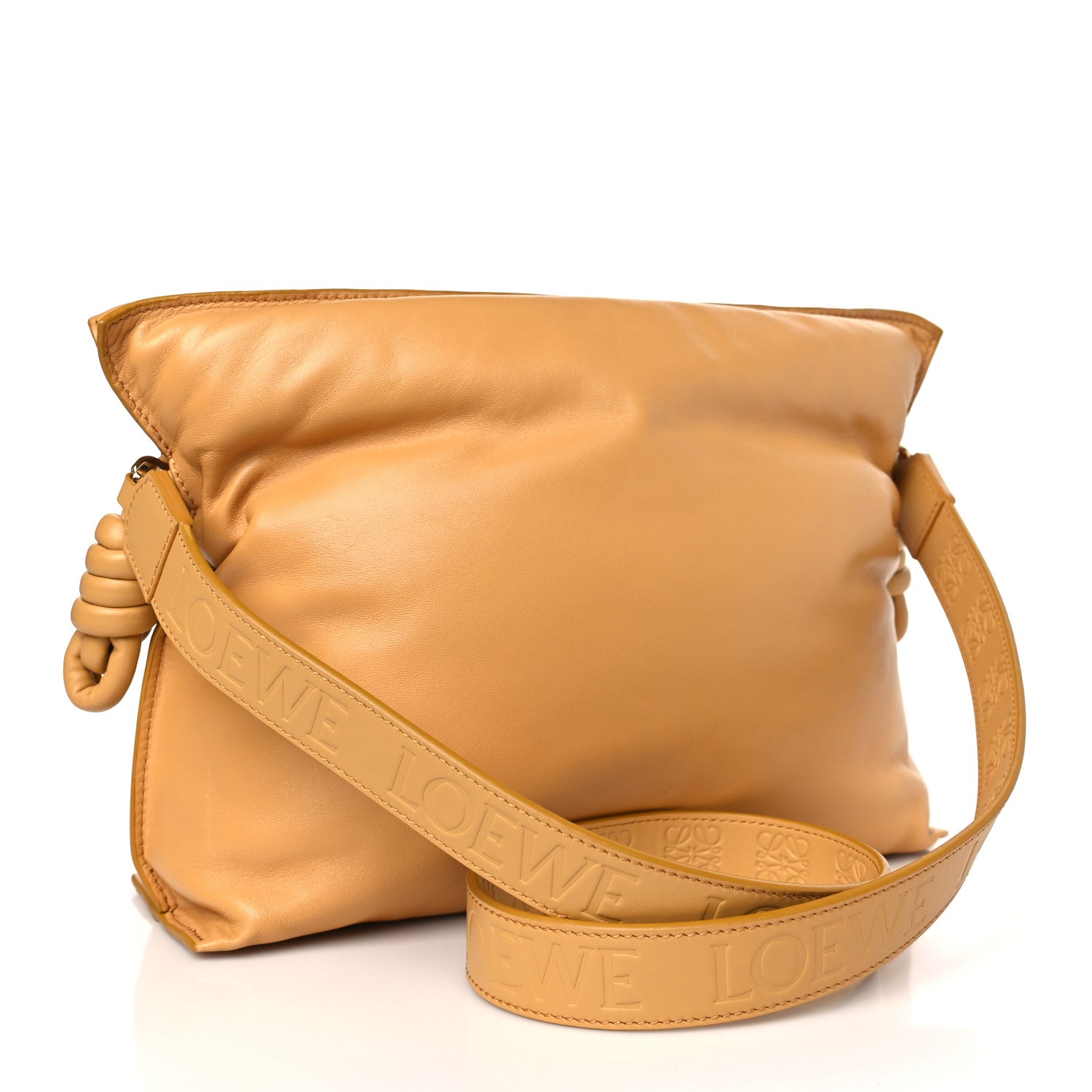 Loewe Calfskin Flamenco Puffer Knot Bag Camel 3 of 10