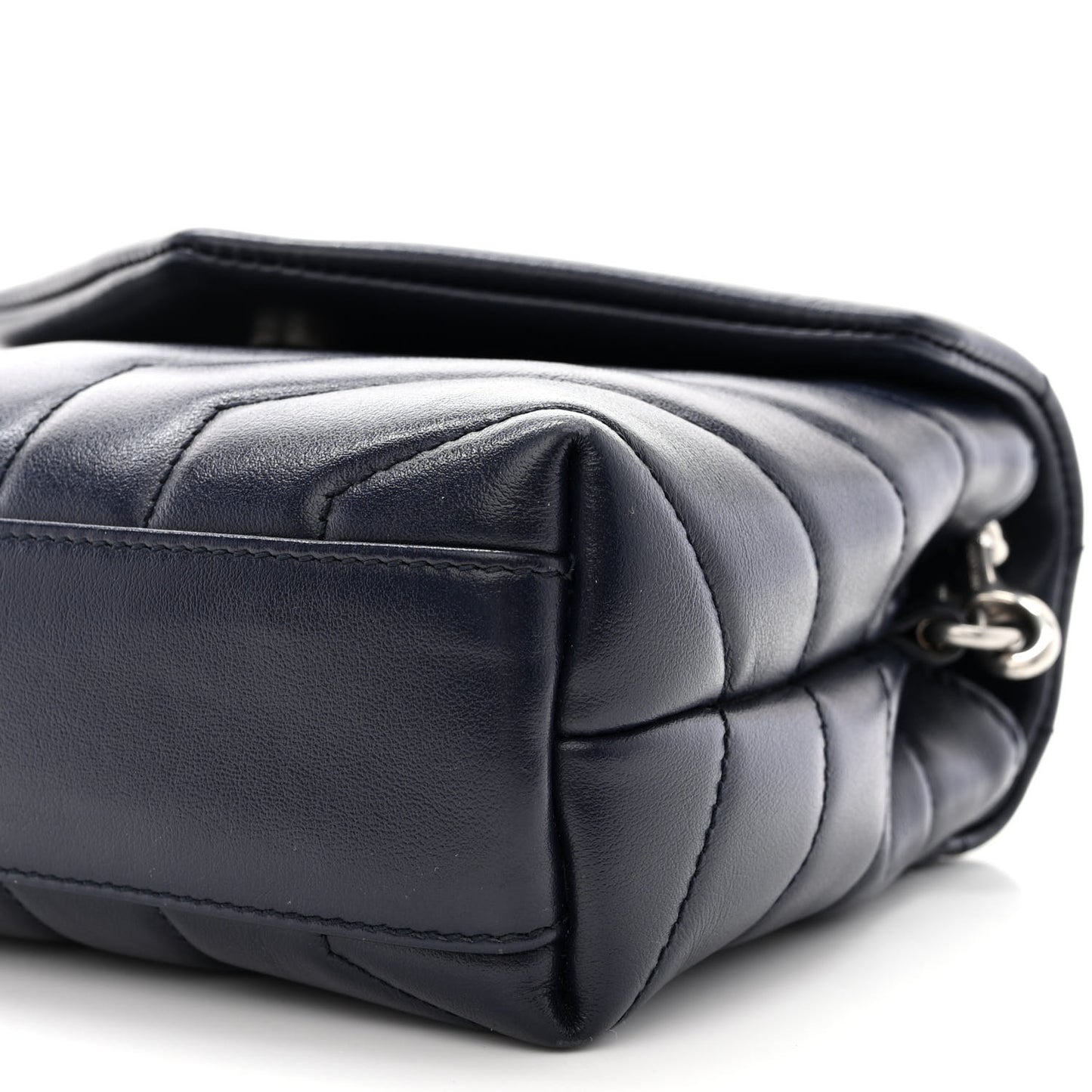 Calfskin Y Quilted Monogram Toy Loulou Chain Satchel Medium Blue